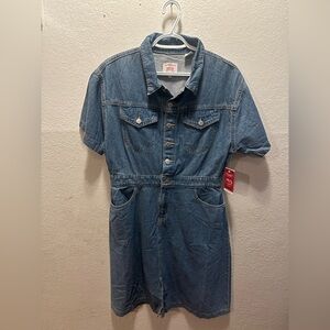 Levi's Blue Denim Dress with Button Front